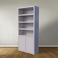 123kast  Boekenkast / Vakkenkast  Stellenbosch - 100x40x220H cm - strak design -2  greeploze deuren - open vakken