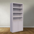 123kast  Boekenkast / Vakkenkast  Stellenbosch - 100x40x220H cm - strak design -2  greeploze deuren - open vakken