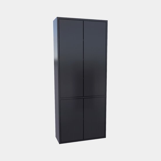 123kast  Kast Bolivia - 100x40x240H cm - strak design - 4 dichte deuren - push to open deuren