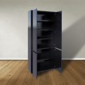 123kast  Kast Bolivia - 100x40x240H cm - strak design - 4 dichte deuren - push to open deuren