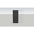 123kast  Kast Bolivia - 100x40x240H cm - strak design - 4 dichte deuren - push to open deuren
