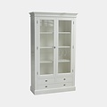 123kast  Vitrinekast Juan les Pins - 110x43x190H cm - 2 scharnierdeuren - 3 soft close lades
