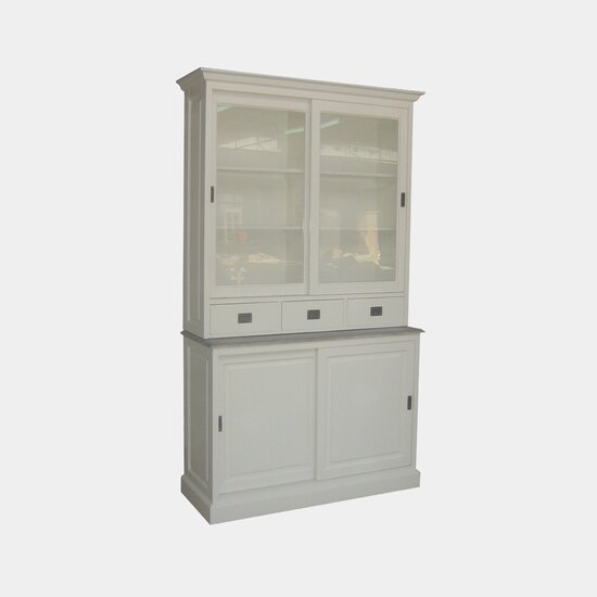 123kast  Buffetkast Lin 02 - 130x48x220H cm - 4 schuifdeuren - 3 soft close lades - optioneel vergrijsd tussenblad