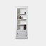 123kast Venetia Bücherregal - 75x35x190H cm - kleines Bücherregal - 3 Fachböden - 1 Flügeltür