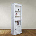 123kast  Boekenkast Venetia - 75x35x190H cm - kleine boekenkast - 3 planken - 1 scharnierdeur