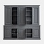 123kast Buffetschrank Santa Maria - 260x45x230H cm - geschlossene Türen im Oberschrank - 10 Flügeltüren - 5 Soft-Close-Schubladen - verstellbare Einlegeböden