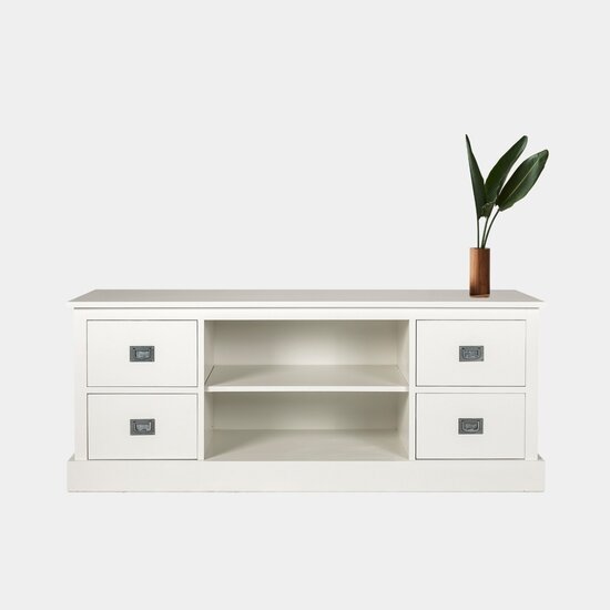 123kast  Tv dressoir Iceland 15 - 150x50x60H cm - 4 lades - open middenvak - met kabelgat