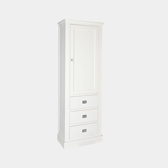 123kast  Buffetkast Iceland 08 - 75x40x215H cm - 1 dichte scharnierdeur - 3 soft close lades