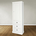 123kast  Buffetkast Iceland 08 - 75x40x215H cm - 1 dichte scharnierdeur - 3 soft close lades