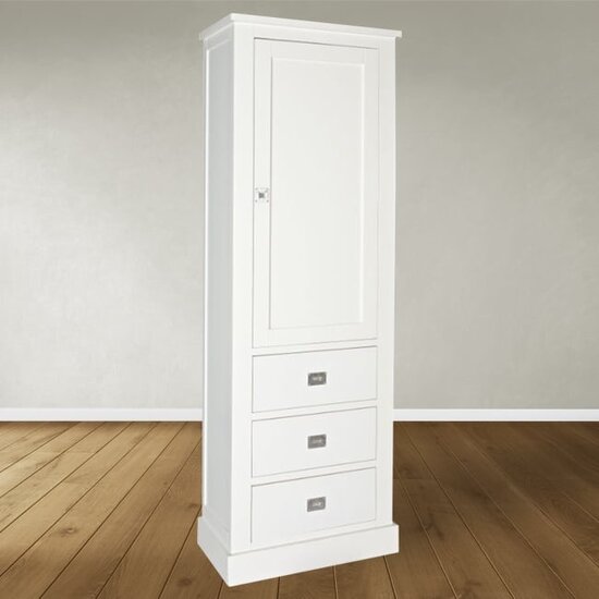 123kast  Buffetkast Iceland 08 - 75x40x215H cm - 1 dichte scharnierdeur - 3 soft close lades