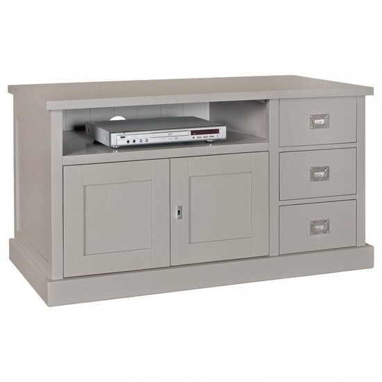 123kast  Tv dressoir Iceland 06 - 125x50x65H cm - 3 lades - 2 scharnierdeuren - met tv kabelgat