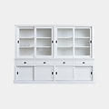 123kast  Buffetkast Canada - 300x50x220H cm - 4 vitrine schuifdeuren -  4 dichte schuifdeuren - 4  soft close lades