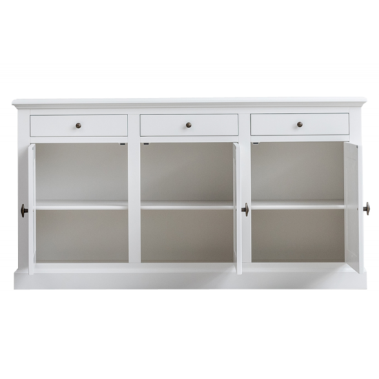 123kast  Dressoir Pula - 177x45x95H cm - 3 lades - 3 scharnierdeuren