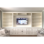 123kast TV Bücherregal Malta - 400x43x240H cm - 6 Flügeltüren - 8 Schubladen - Kino-Wand