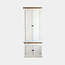 123kast Bücherregal Moon - 100x43x240H cm - mit Eiche - 4 geschlossene Flügeltüren - 1 ausziehbarer Fachboden