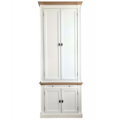 123kast  Boekenkast Moon - 100x43x240H cm -  met eiken - 4 dichte scharnierdeuren - 1 uitschuif plank