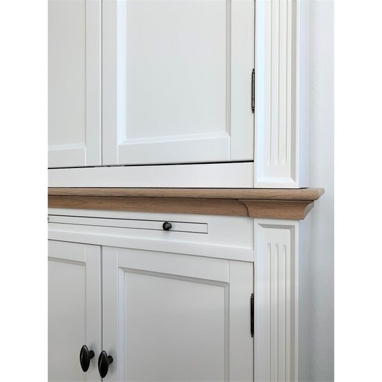 123kast  Boekenkast Moon - 100x43x240H cm -  met eiken - 4 dichte scharnierdeuren - 1 uitschuif plank