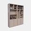 123kast  Vakkenkast Manhattan 04 - 200x40x240H cm - strak design - 4 push to open deuren - open vakken - greeploze deuren - 5cm plank dikte