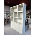 123kast  Vakkenkast Manhattan 03 - 180x40x240H cm - strak design - 3 push to open deuren - open vakken - greeploze deuren - 5cm plank dikte