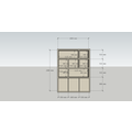 123kast  Vakkenkast Manhattan 03 - 180x40x240H cm - strak design - 3 push to open deuren - open vakken - greeploze deuren - 5cm plank dikte