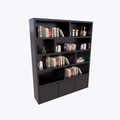123kast  Vakkenkast Londen 01 - 200x40x240H cm - 3 dichte deuren - open vakken - strak design