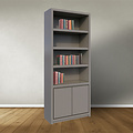 123kast  Vakkenkast Manhattan 01 - 100x40x240Hcm - strak design - 2 push to open deuren - greeploze deuren - 5cm plank dikte