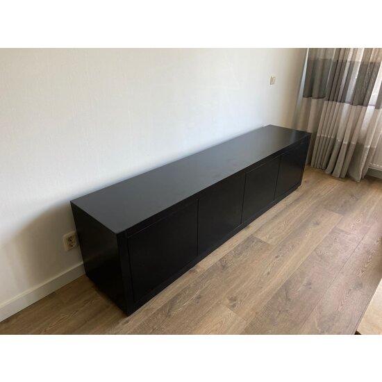 123kast  Tv dressoir Ibiza 08 - 220x45x60H cm - 4 push to open deuren - strak design - greeploze deuren