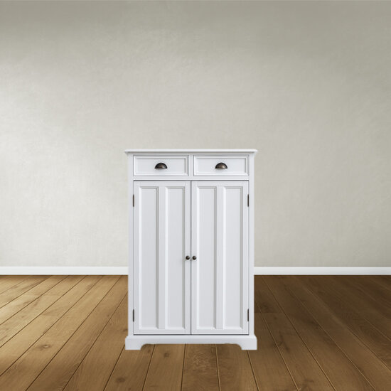 123kast  Opbergkast Amsterdam - 90x40x135H cm - 2 lades - 2 scharnierdeuren