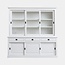 123kast Buffetschrank Mexico - 230x50x230H cm - 3 Schiebetüren in der Vitrine - 3 Schubladen - 3 geschlossene Schiebetüren