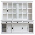 123kast  Buffetkast Mexico - 230x50x230H cm - 3 vitrine schuifdeuren - 3 lades - 3 dichte schuifdeuren