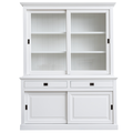 123kast  Buffetkast Colombia - 177x50x230H cm - 2 vitrine schuifdeuren - 2 soft close lades - 2 dichte schuifdeuren