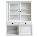 123kast  Buffetkast Colombia - 177x50x230H cm - 2 vitrine schuifdeuren - 2 soft close lades - 2 dichte schuifdeuren