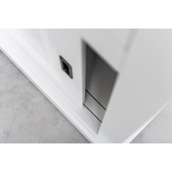 123kast  Buffetkast Peru - 126x50x230H cm - 2 vitrine schuifdeuren - 2 soft close lades - 2 dichte schuifdeuren