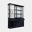 123kast Buffetschrank Miami beach - 200x53x218H cm - 2 Schiebetüren - 2 Schubladen - 2 geschlossene Schiebetüren - Glasseiten