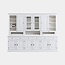 123kast Buffetschrank Capri - 300x45x230H cm - 2 Schranktüren - 8 geschlossene Flügeltüren - 2 Klappen - 6 Schubladen - mit Weinregal - verstellbare Einlegeböden