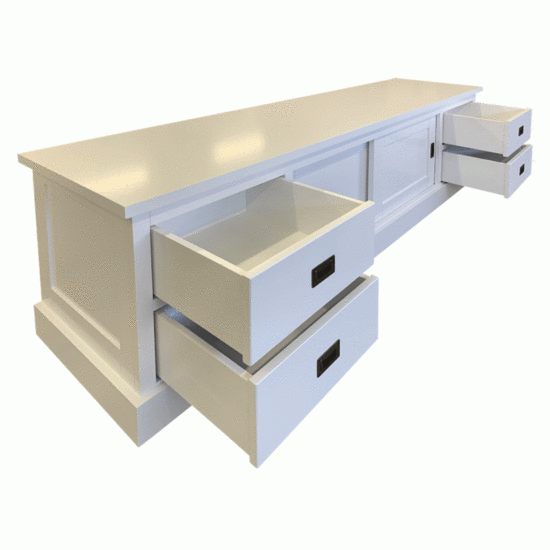 123kast  Tv dressoir Iceland 14 - 200x50x60H cm - 4 lades - 2 schuifdeuren