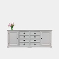 123kast  Dressoir San Pietro - 235x55x90H cm - 2 dichte scharnierdeuren - 8 soft close lades