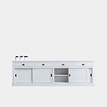 123kast  Dressoir Atlanta - 300x50x90H cm - 4 soft close lades - 4 dichte schuifdeuren