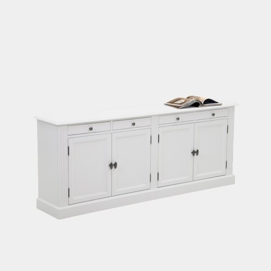123kast  Dressoir Private library - 200x40x80H cm - 4 lades - 4 dichte scharnierdeuren