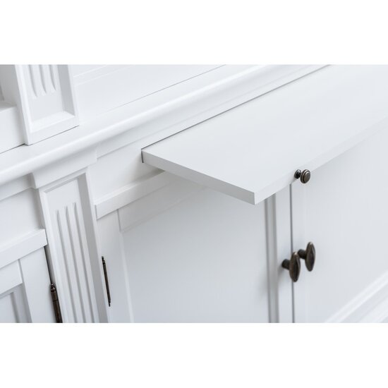 123kast  Boekenkast Melena del Sur - 400x43x240H cm - 16 planken - 4 uitschuifplanken - 8 dichte scharnierdeuren - verstelbare planken