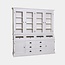 123kast Grutterschrank Cova - 214x50x226H cm - 4 Vitrinentüren mit Scharnieren - 4 Klappen - 6 Schubladen - 2 geschlossene Scharniertüren