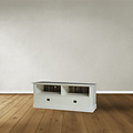 123kast  Tv dressoir Miss 02 - 160x46x60H cm - 2 open vakken - 2 lades - met kabelgat