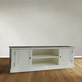 123kast  Tv dressoir miss 08 - 180x46x60H cm - 2 dichte scharnierdeuren - open middenvak - met kabelgat