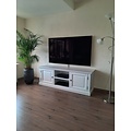 123kast  Tv dressoir miss 08 - 180x46x60H cm - 2 dichte scharnierdeuren - open middenvak - met kabelgat