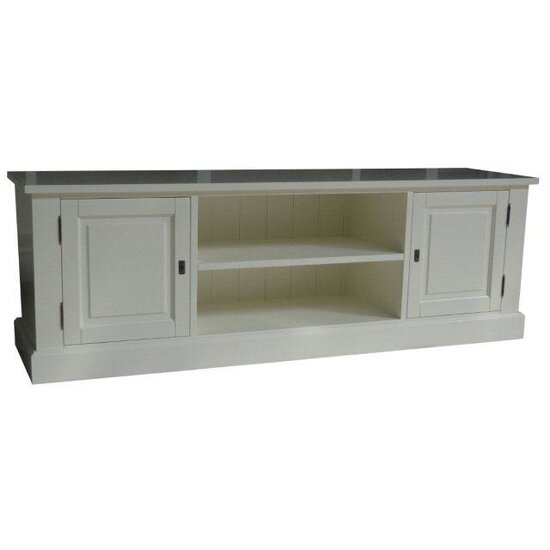 123kast  Tv dressoir miss 08 - 180x46x60H cm - 2 dichte scharnierdeuren - open middenvak - met kabelgat