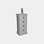 123kast Kommode Napels - 38x27x78H cm - 4 Schubladen
