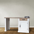 123kast  Bureau Emma 06 - 140x60x78H cm - eiken bovenblad - eiken soft close lade - 1 dichte scharnierdeur