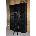 123kast  Boekenkast Brighton Library - 171x43x240H cm - demontabel - met stang en ladder - 8 verstelbare planken - 2 soft close lades