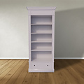 123kast  Brighton library - boekenkast - demontabel - 85x43x240H cm  - 4 verstelbare planken - 1 soft close lade