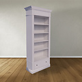 123kast  Brighton library - boekenkast - demontabel - 85x43x240H cm  - 4 verstelbare planken - 1 soft close lade